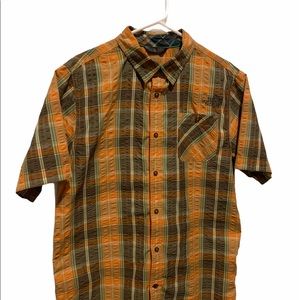 NORTHFACE ALOCOSTE QUICK DRY SEERSUCKER SHIRT SZ L